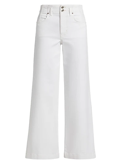 The Seamed Wide Stretch Jeans