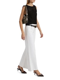 The Seamed Wide Stretch Jeans