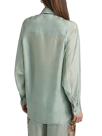 Coco Floral Silk Relaxed-Fit Shirt