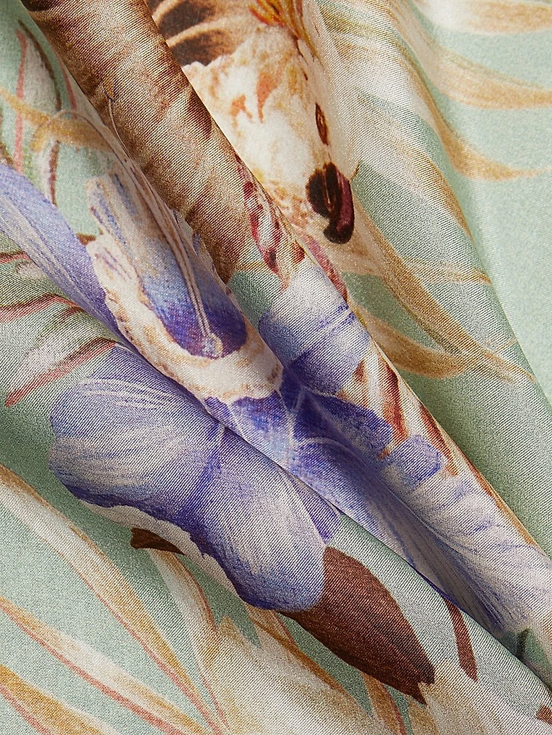 Coco Floral Silk Relaxed-Fit Shirt