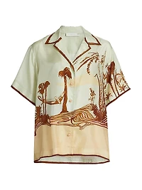 Coco Silk Short-Sleeve Shirt