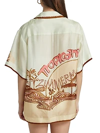 Coco Silk Short-Sleeve Shirt