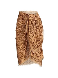 Printed Cotton Self-Tie Pareo