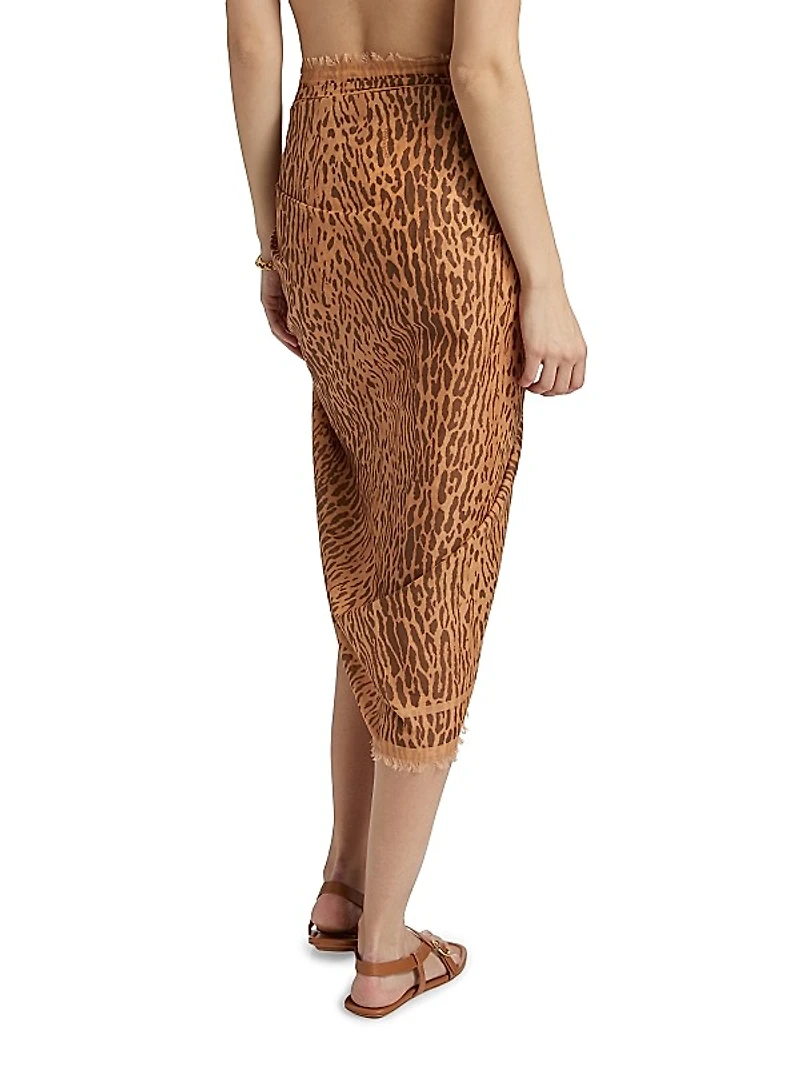 Printed Cotton Self-Tie Pareo