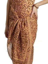 Printed Cotton Self-Tie Pareo