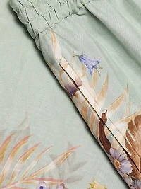Coco Floral Silk Relaxed Cover-Up Pants