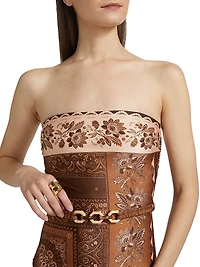 Lucky Mixed Print One-Piece Swimsuit