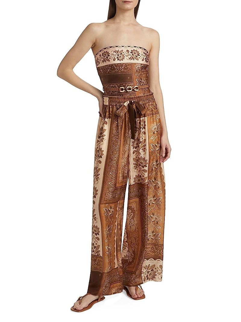 Lucky Mixed Print One-Piece Swimsuit