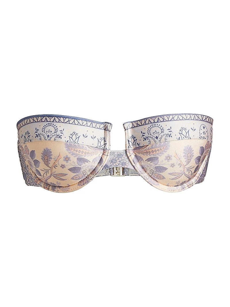Lucky Printed Balconette Bikini Top