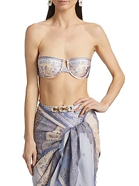 Lucky Printed Balconette Bikini Top