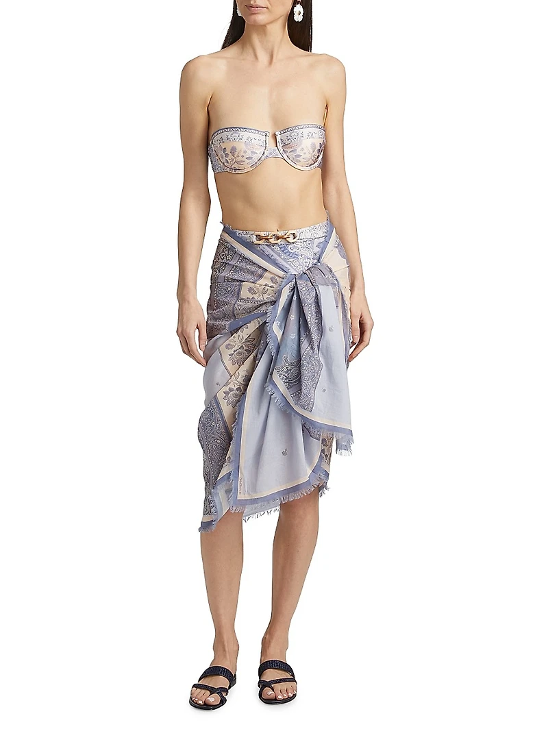 Lucky Printed Balconette Bikini Top