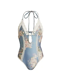 Cascadian Keyhole Crochet One-Piece Swimsuit