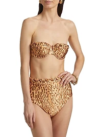 Cascadian Leopard-Printed Balconette Bikini Top