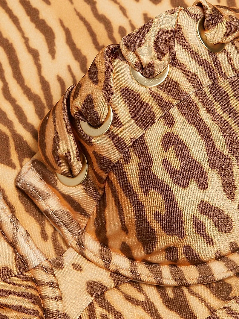 Cascadian Leopard-Printed Balconette Bikini Top