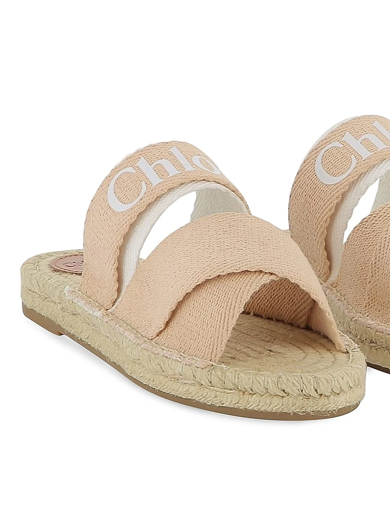 Little Girl's & Logo Espadrille Sandals