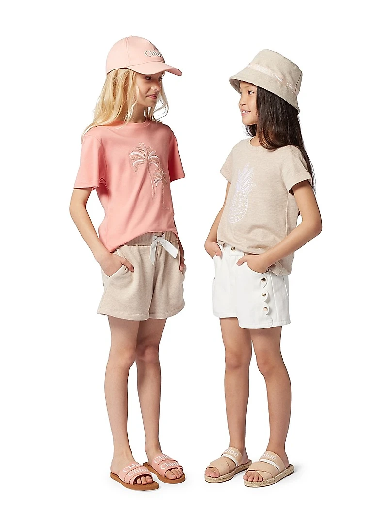 Little Girl's & Logo Espadrille Sandals