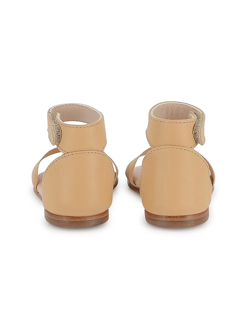 Little Girl's & Girl's Logo Sandals