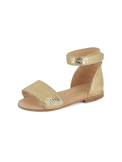 Baby Girl's & Little Metallic Leather Sandals