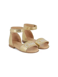 Baby Girl's & Little Metallic Leather Sandals