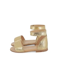 Baby Girl's & Little Metallic Leather Sandals