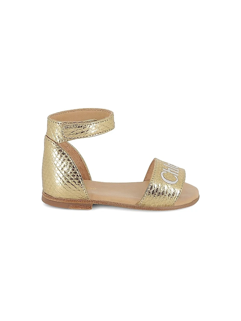 Baby Girl's & Little Metallic Leather Sandals
