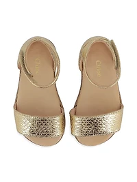 Baby Girl's & Little Metallic Leather Sandals