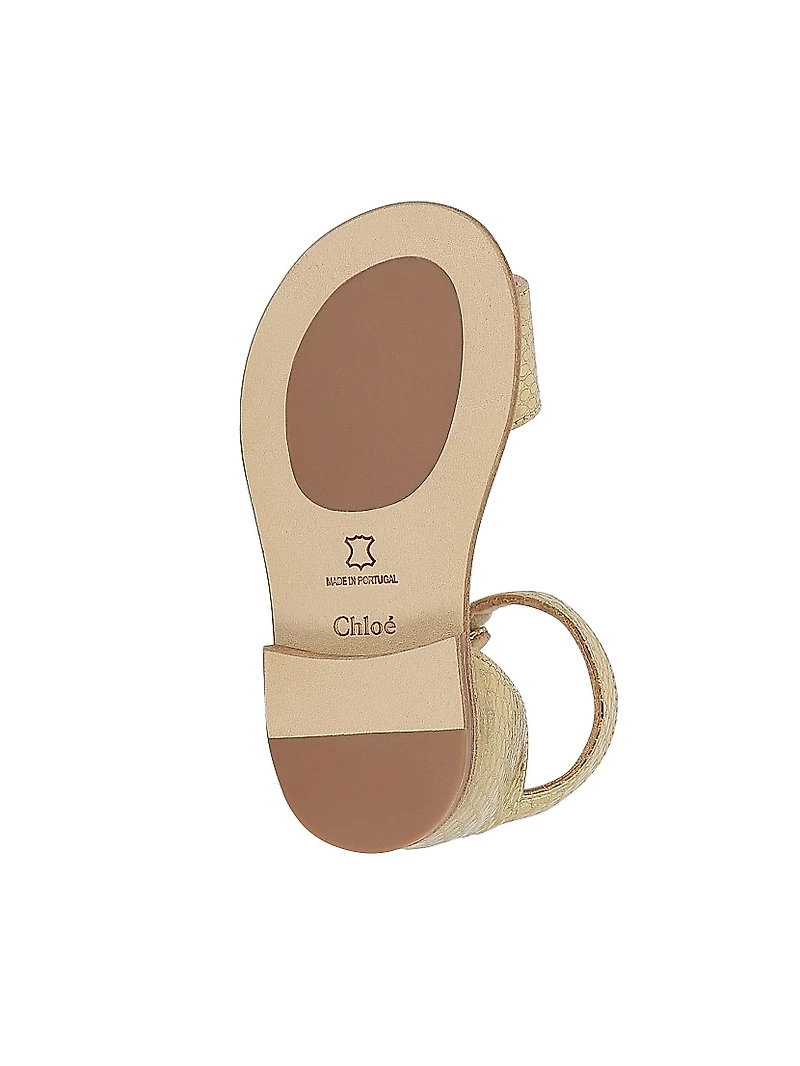 Baby Girl's & Little Metallic Leather Sandals