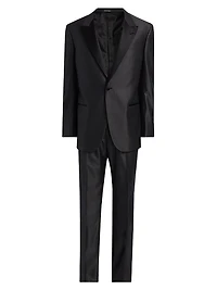Shiny Wool-Silk Tuxedo