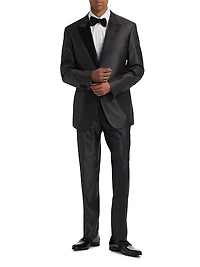 Shiny Wool-Silk Tuxedo