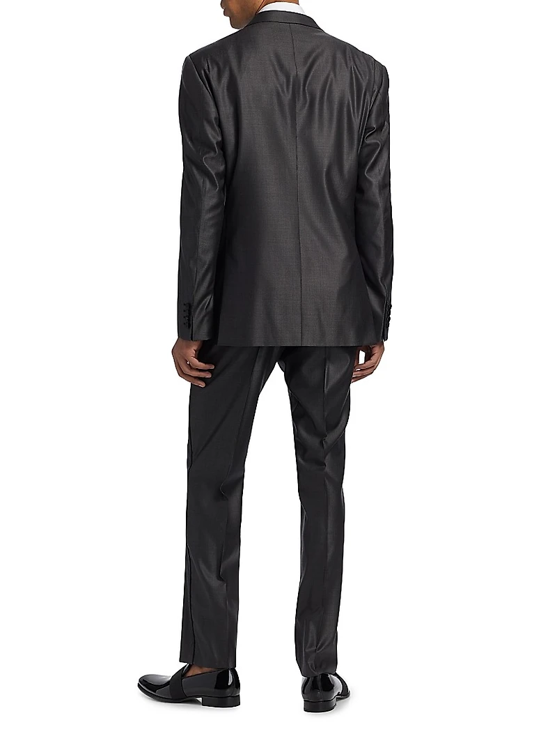 Shiny Wool-Silk Tuxedo
