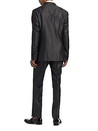 Shiny Wool-Silk Tuxedo