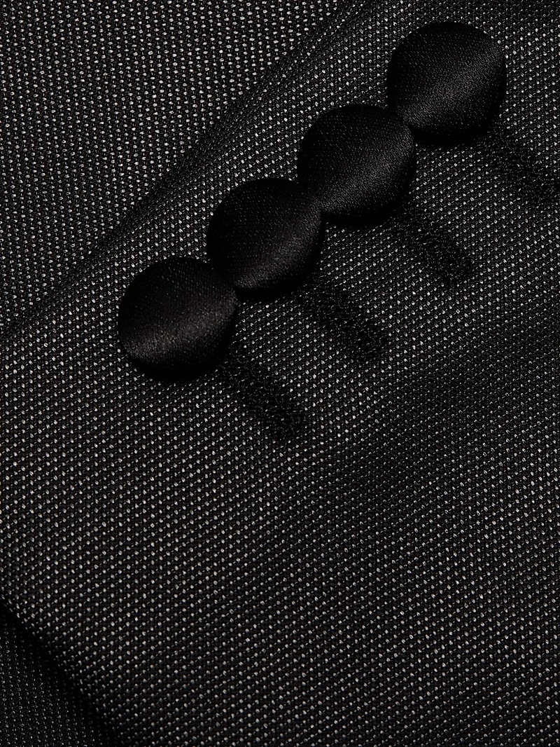 Shiny Wool-Silk Tuxedo