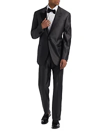 Shiny Wool-Silk Tuxedo