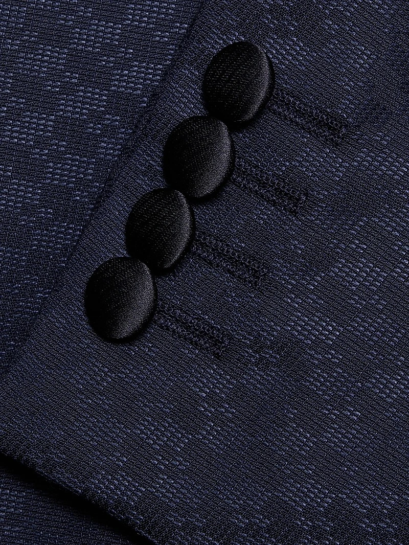Diamond Grid Print Dinner Jacket