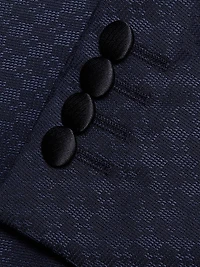 Diamond Grid Print Dinner Jacket