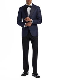 Diamond Grid Print Dinner Jacket