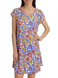 The Bridgette Floral Cap-Sleeve Dress