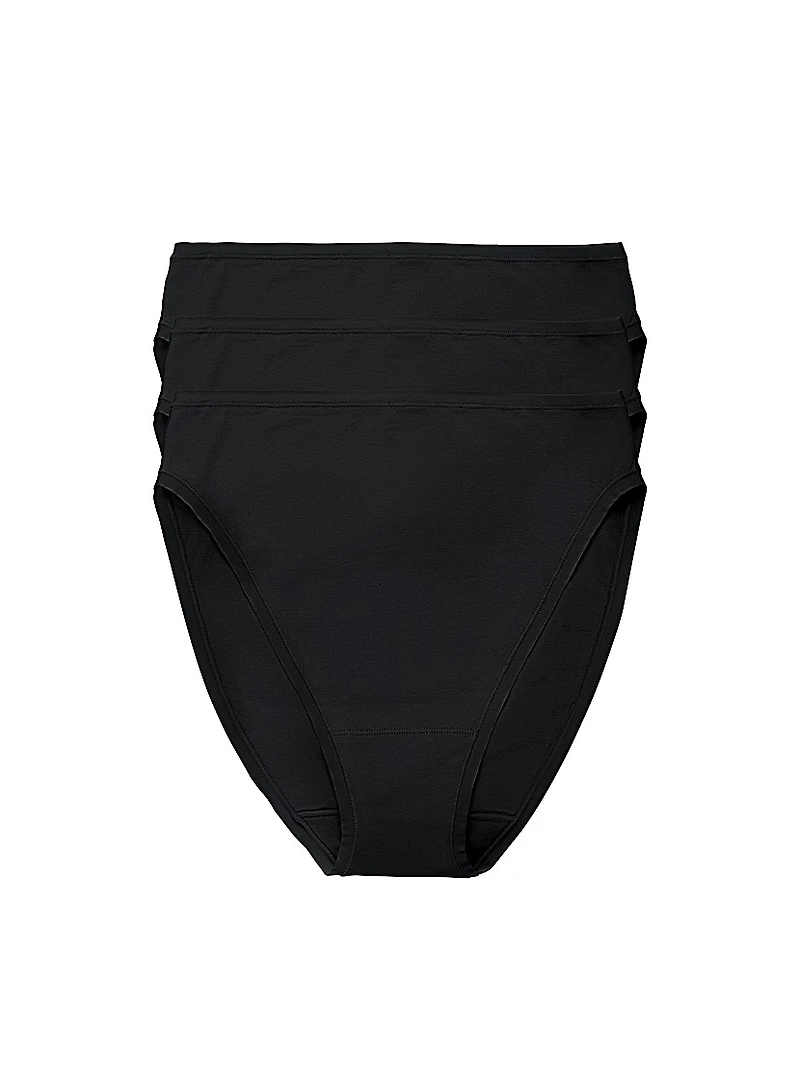 Bliss Bare Cotton High Cut Brief 3-Pack