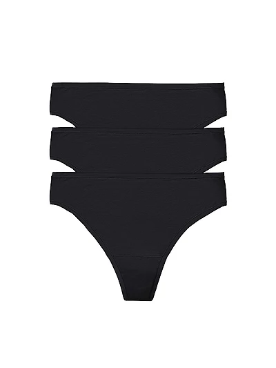 Bliss Bare Cotton Thong 3-Pack
