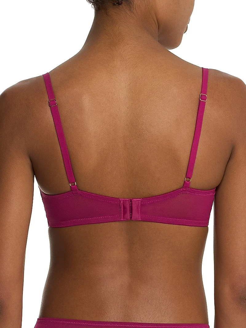 Peony Lace Plunge Unlined Underwire Bra