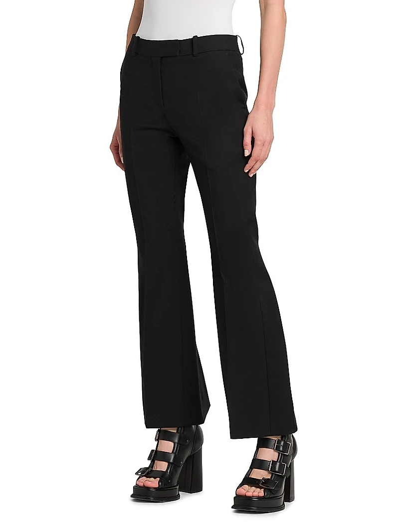 Wool Straight-Leg Trousers