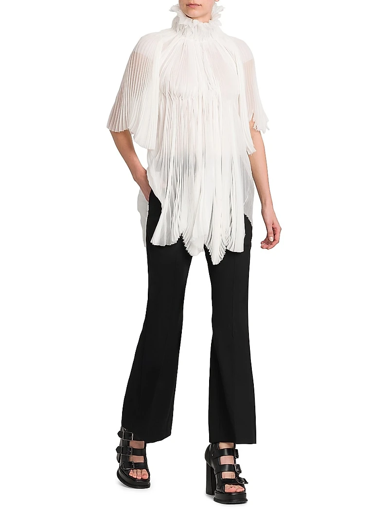 Wool Straight-Leg Trousers