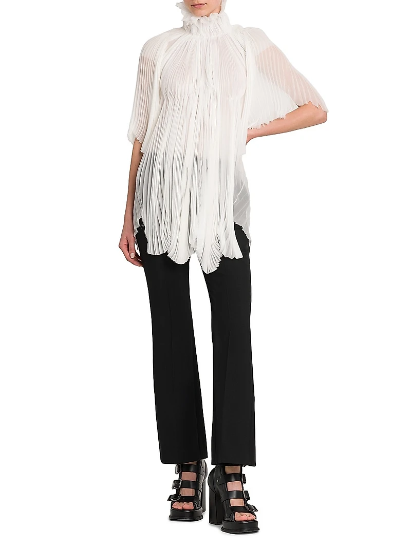 Silk High Neck Blouse