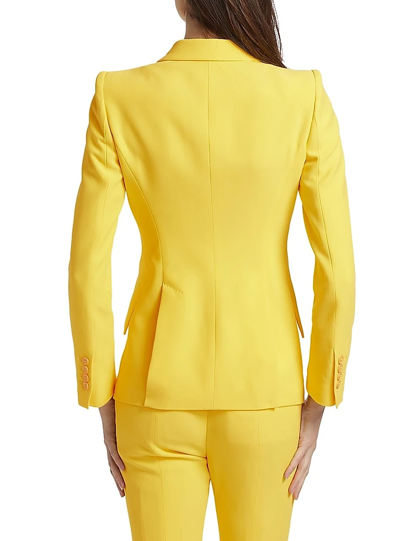 Peak Shoulder One-Button Blazer