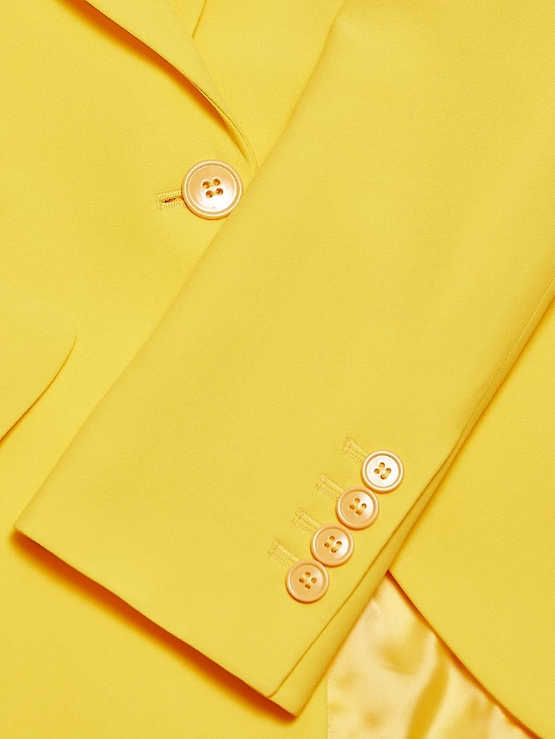 Peak Shoulder One-Button Blazer