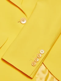 Peak Shoulder One-Button Blazer