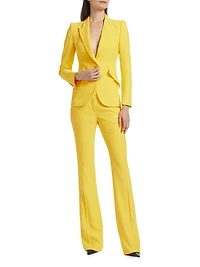 Peak Shoulder One-Button Blazer