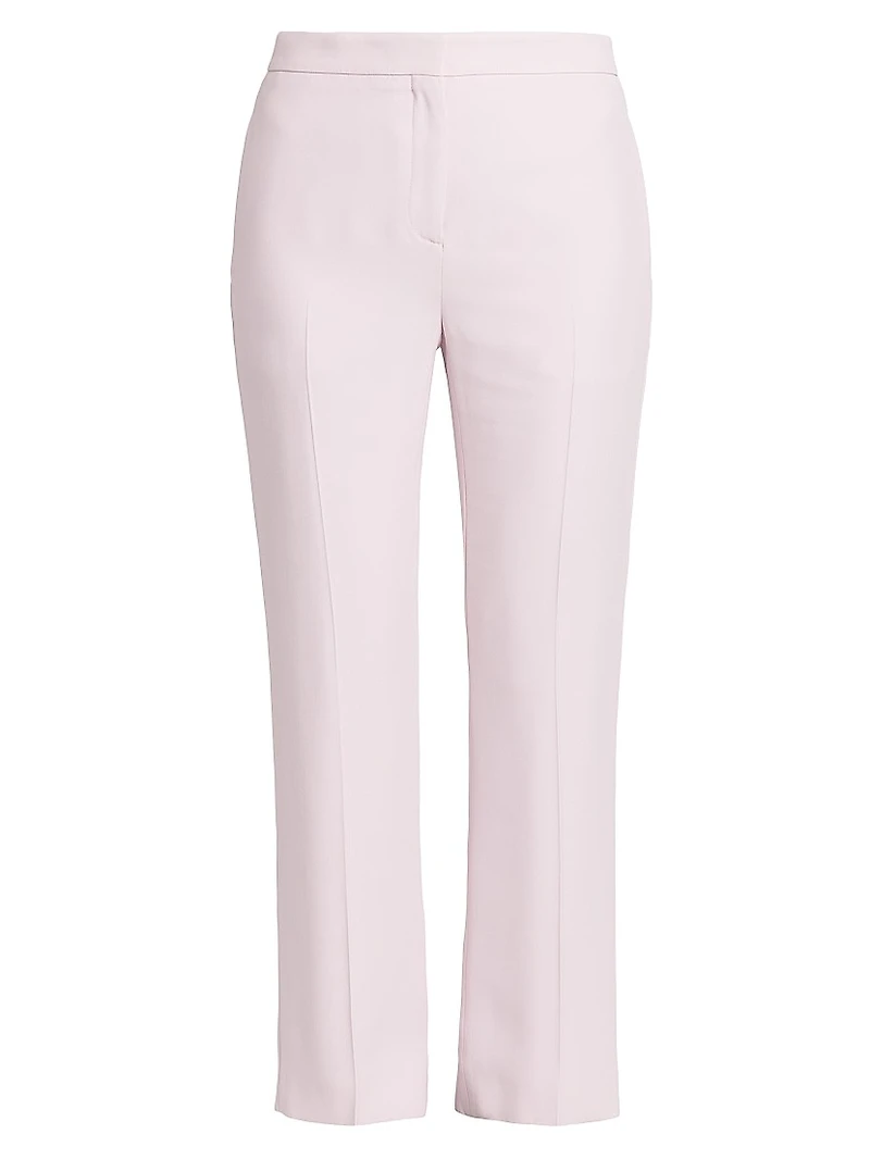 Crepe Cropped Cigarette Pants