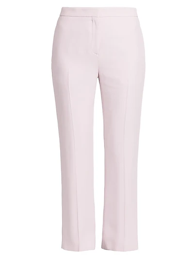 Crepe Cropped Cigarette Pants