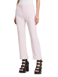Crepe Cropped Cigarette Pants